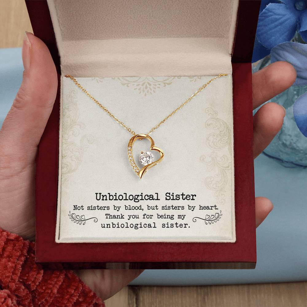 To My Bonus Sister – Forever Love Necklace | A Bond by Heart, Not Blood