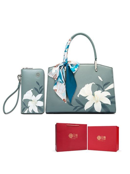 Stylish Leather Diagonal Bag for Mother's Day
