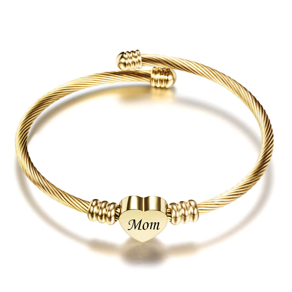 Stainless Steel Braided Bracelets for Mother's Day