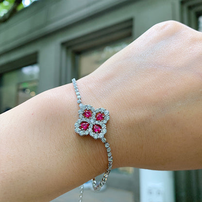 Ruby Square Bracelet - Women's Mother's Day Jewelry