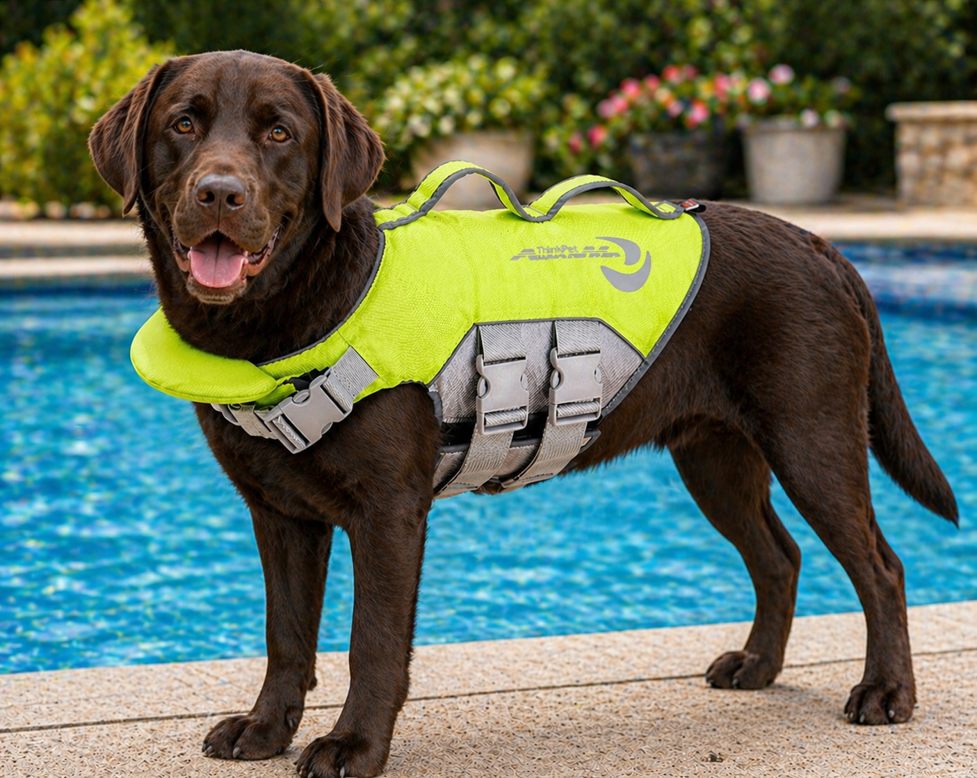 Dog Life Jacket with Handle | High Buoyancy Swim Vest for Large Dogs