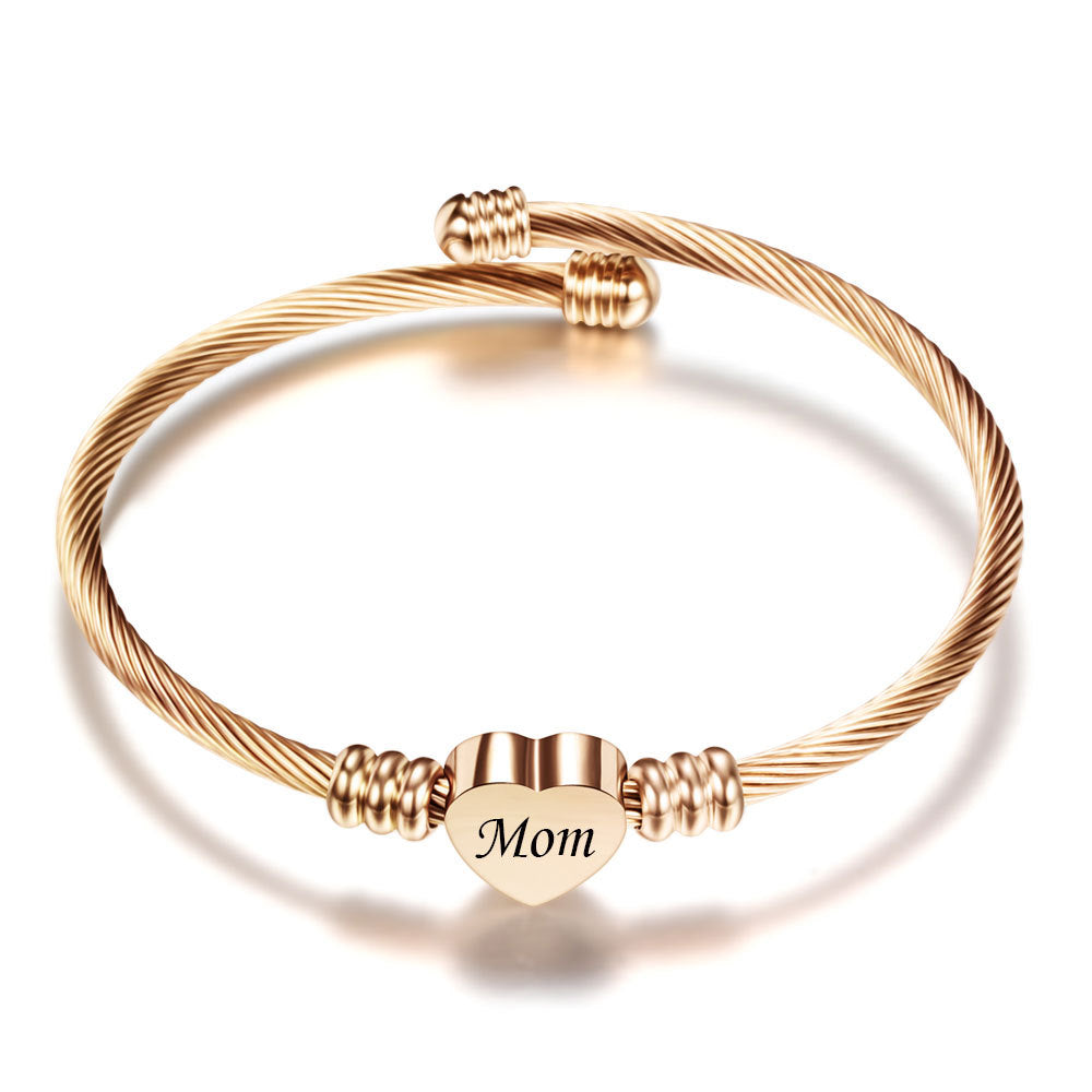 Stainless Steel Braided Bracelets for Mother's Day