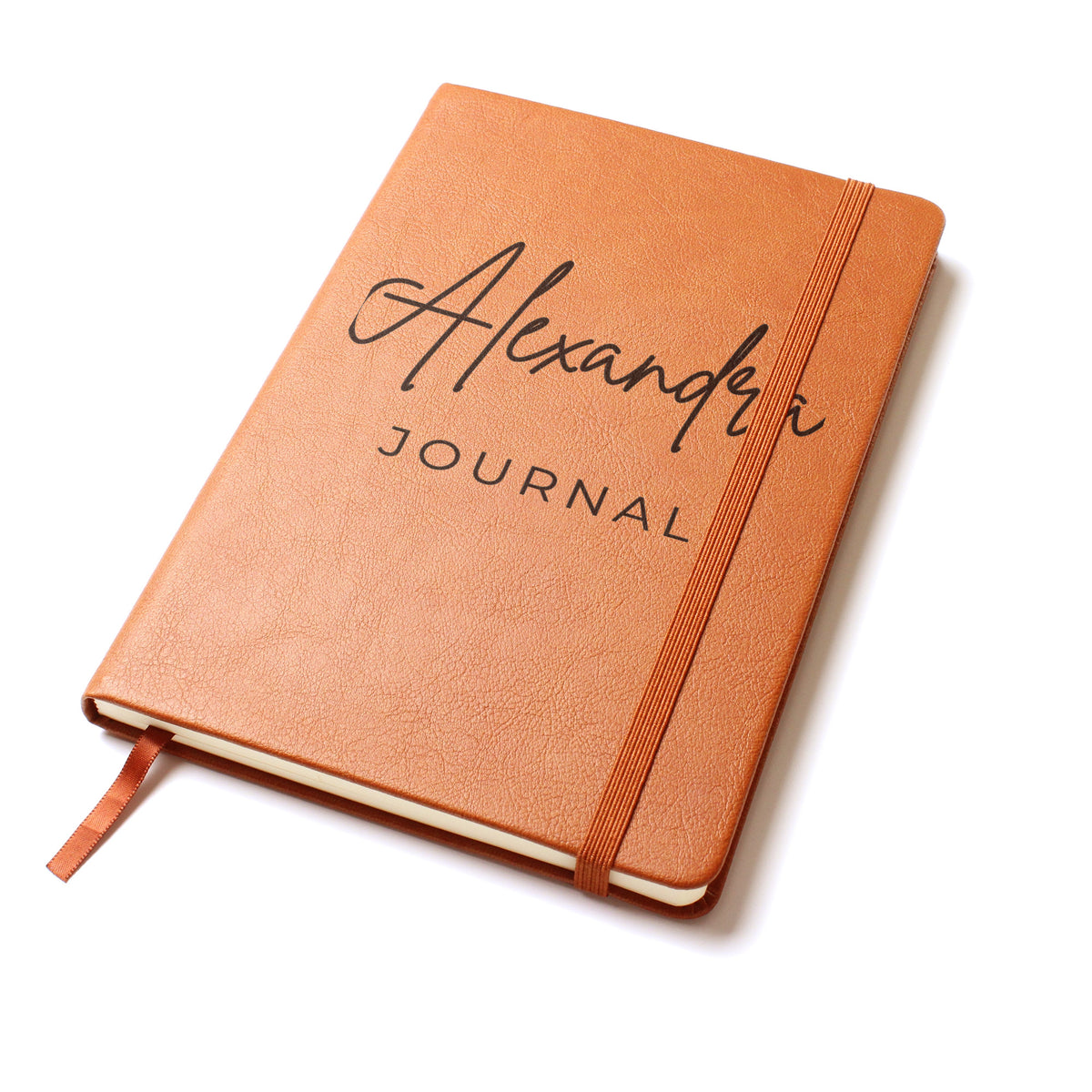 Personalized Engraved Leather Journal – Custom Name Notebook