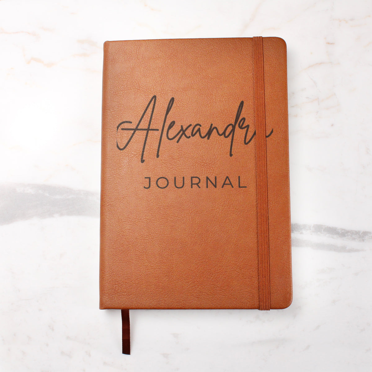Personalized Engraved Leather Journal – Custom Name Notebook