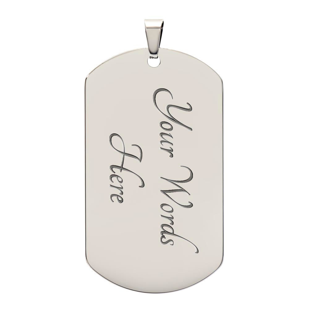 To My Son – Believe In Yourself Dog Tag Necklace | A Gift He Will Never Forget