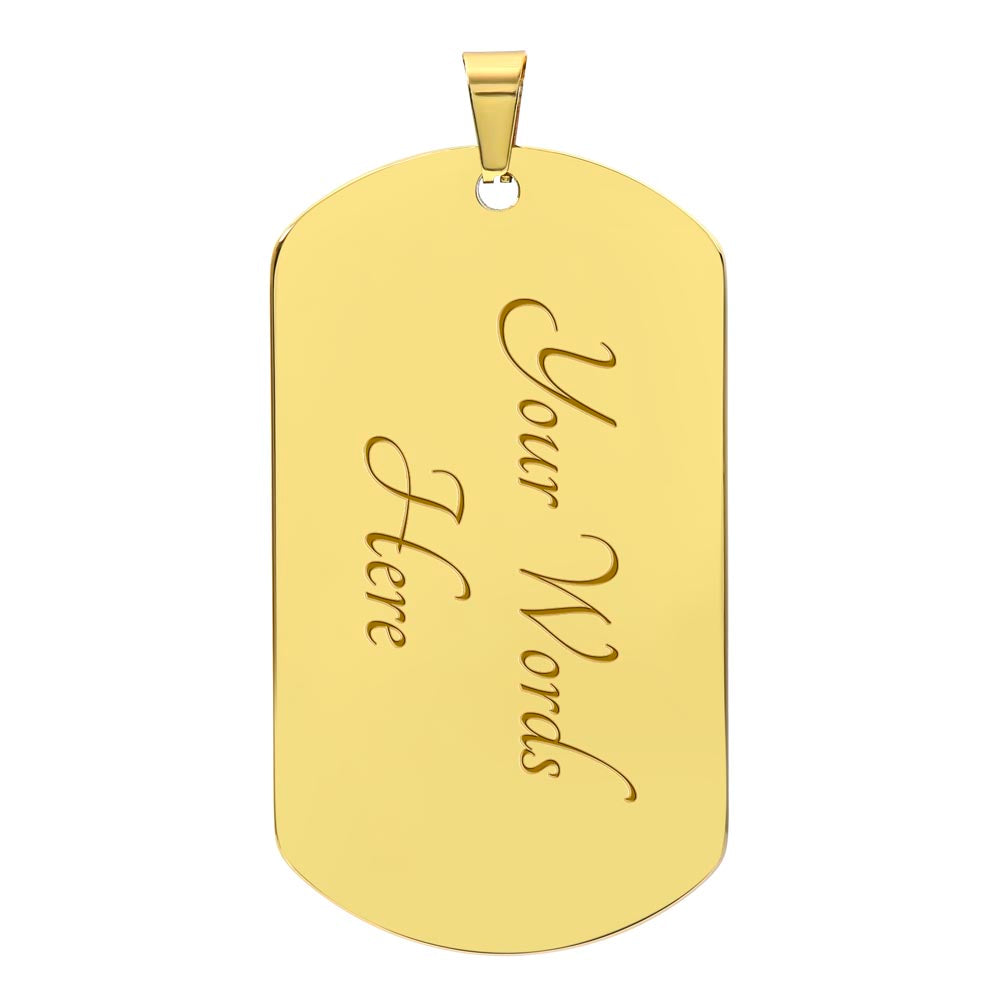 To My Son – Believe In Yourself Dog Tag Necklace | A Gift He Will Never Forget