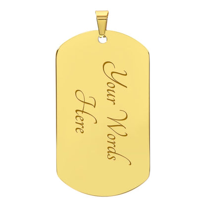 To My Son – Believe In Yourself Dog Tag Necklace | A Gift He Will Never Forget