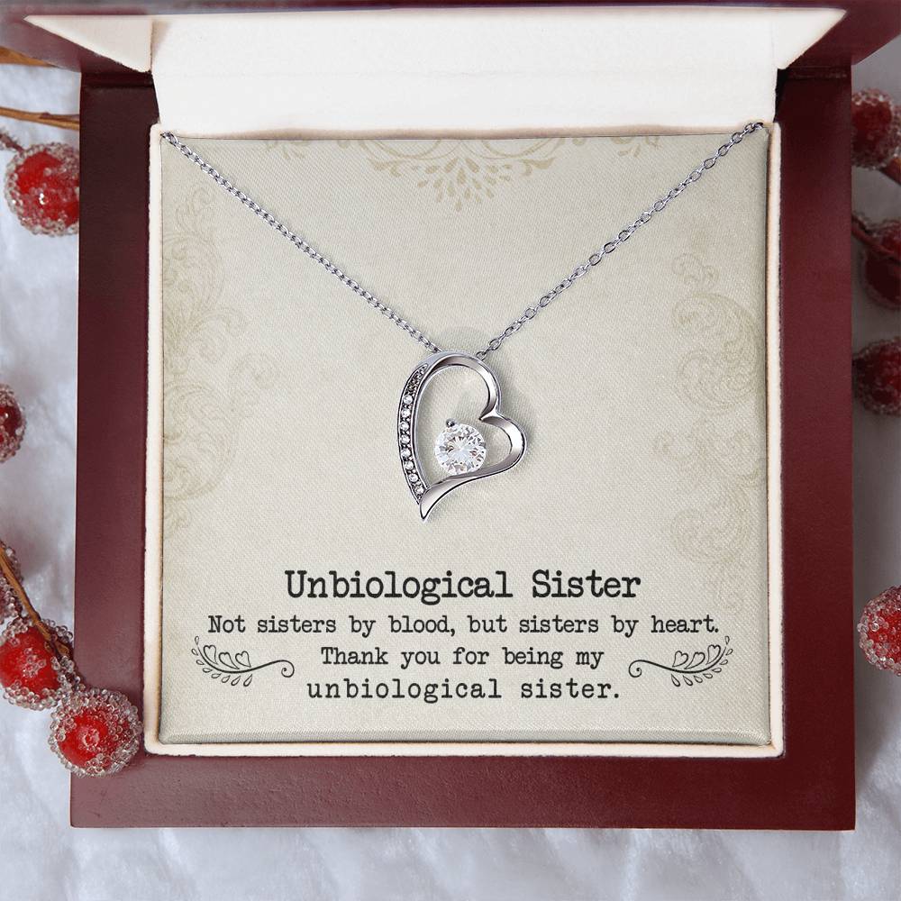 To My Bonus Sister – Forever Love Necklace | A Bond by Heart, Not Blood