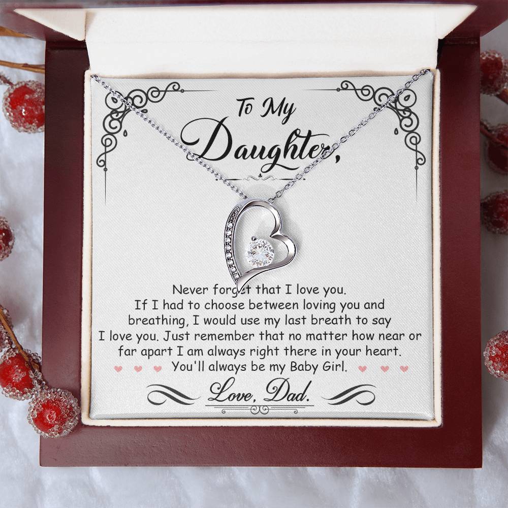 To My Baby Girl – Forever Love Necklace | A Gift She Will Always Treasure