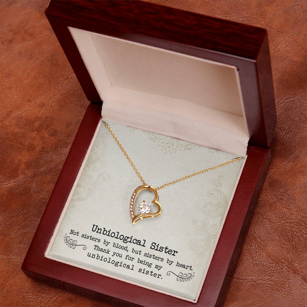 To My Bonus Sister – Forever Love Necklace | A Bond by Heart, Not Blood