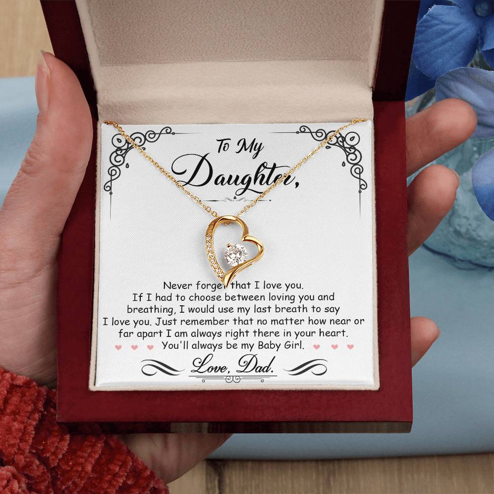 To My Baby Girl – Forever Love Necklace | A Gift She Will Always Treasure