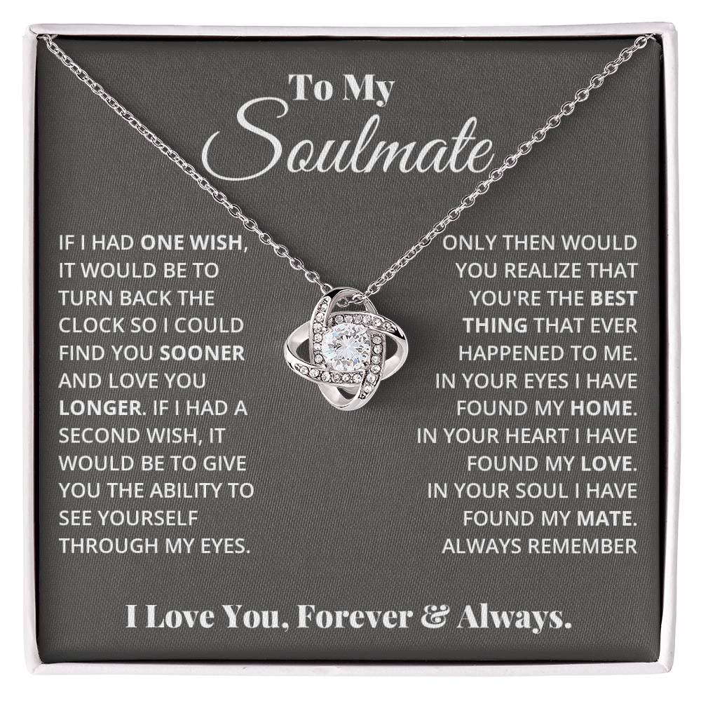 To My Soulmate – Love Knot Necklace | A Bond That Can Never Be Broken