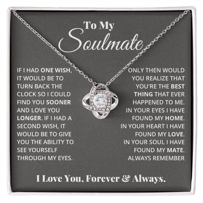 To My Soulmate – Love Knot Necklace | A Bond That Can Never Be Broken