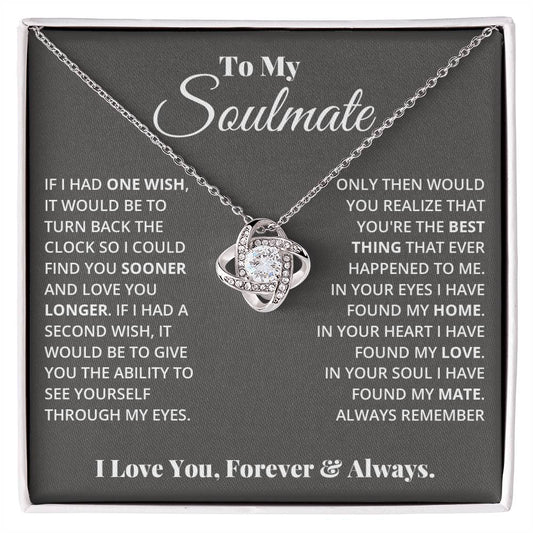To My Soulmate – Love Knot Necklace | A Bond That Can Never Be Broken
