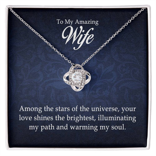 To My Amazing Wife – Love Knot Necklace | A Gift She Will Never Forget