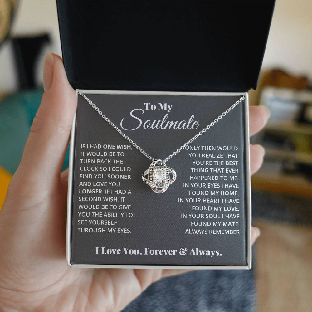 To My Soulmate – Love Knot Necklace | A Bond That Can Never Be Broken