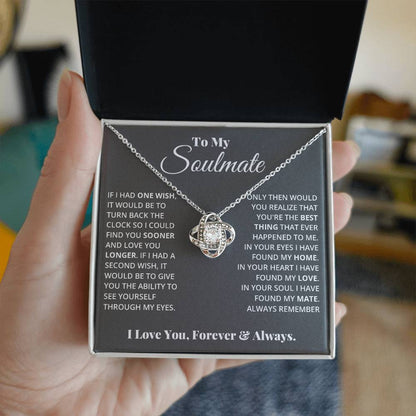 To My Soulmate – Love Knot Necklace | A Bond That Can Never Be Broken
