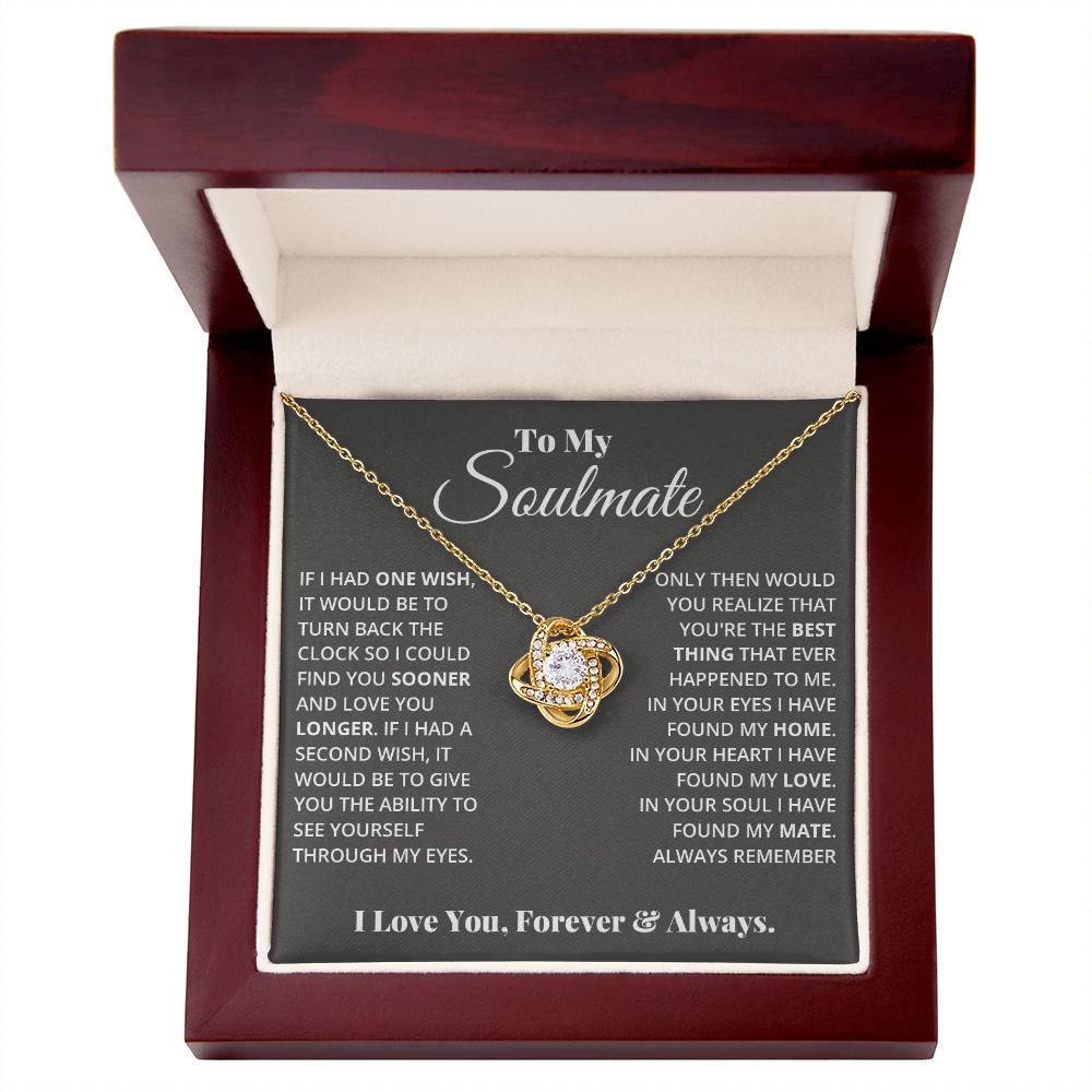 To My Soulmate – Love Knot Necklace | A Bond That Can Never Be Broken
