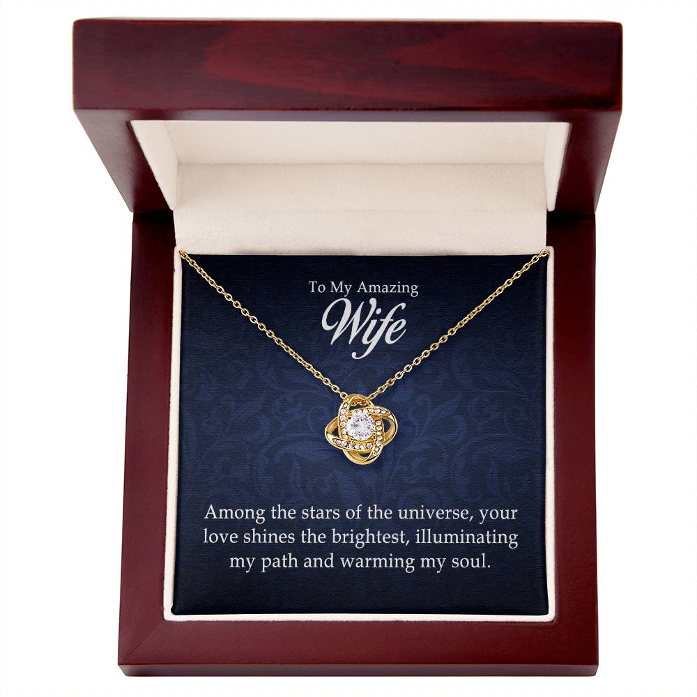 To My Amazing Wife – Love Knot Necklace | A Gift She Will Never Forget