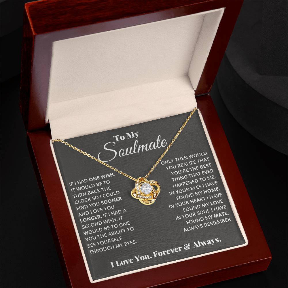To My Soulmate – Love Knot Necklace | A Bond That Can Never Be Broken