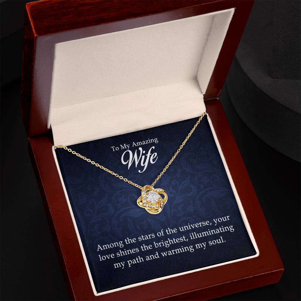 To My Amazing Wife – Love Knot Necklace | A Gift She Will Never Forget