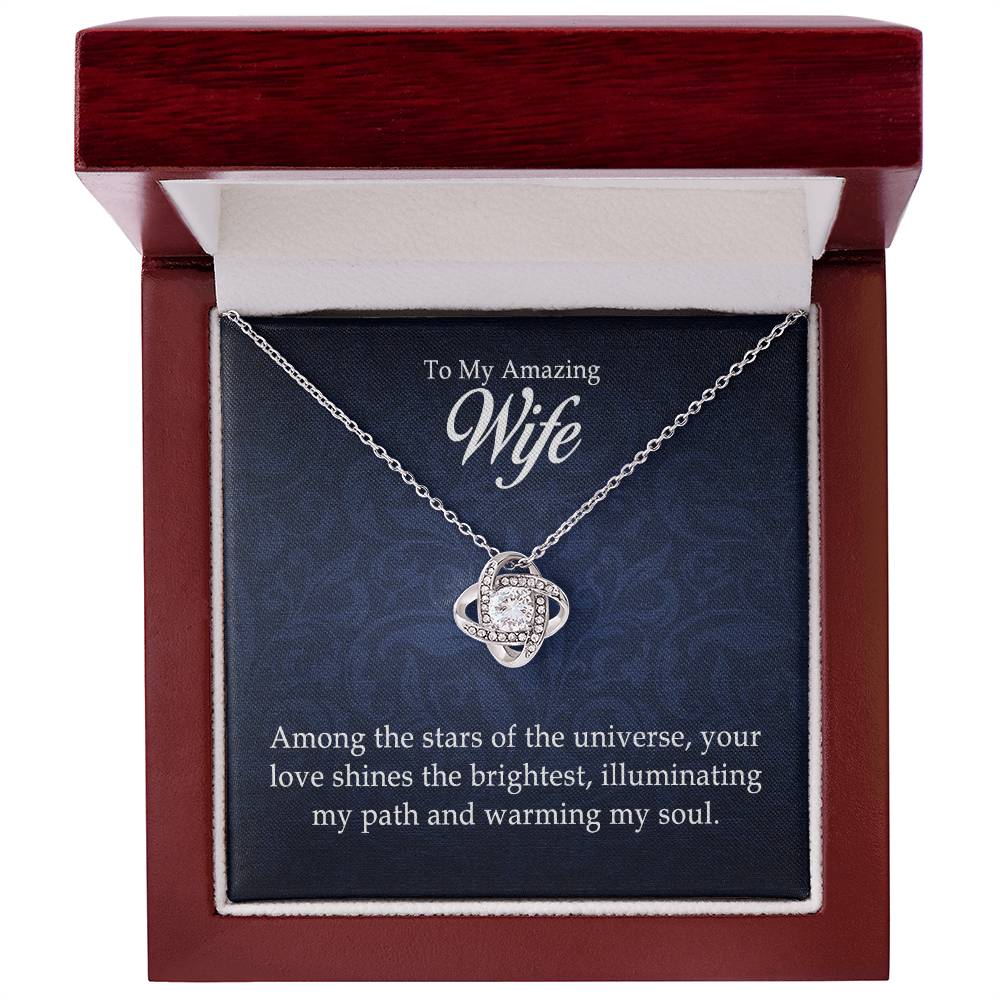 To My Amazing Wife – Love Knot Necklace | A Gift She Will Never Forget