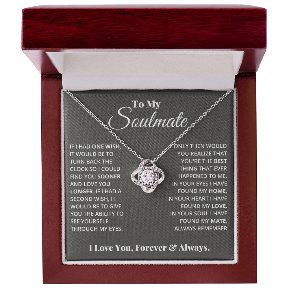 To My Soulmate – Love Knot Necklace | A Bond That Can Never Be Broken