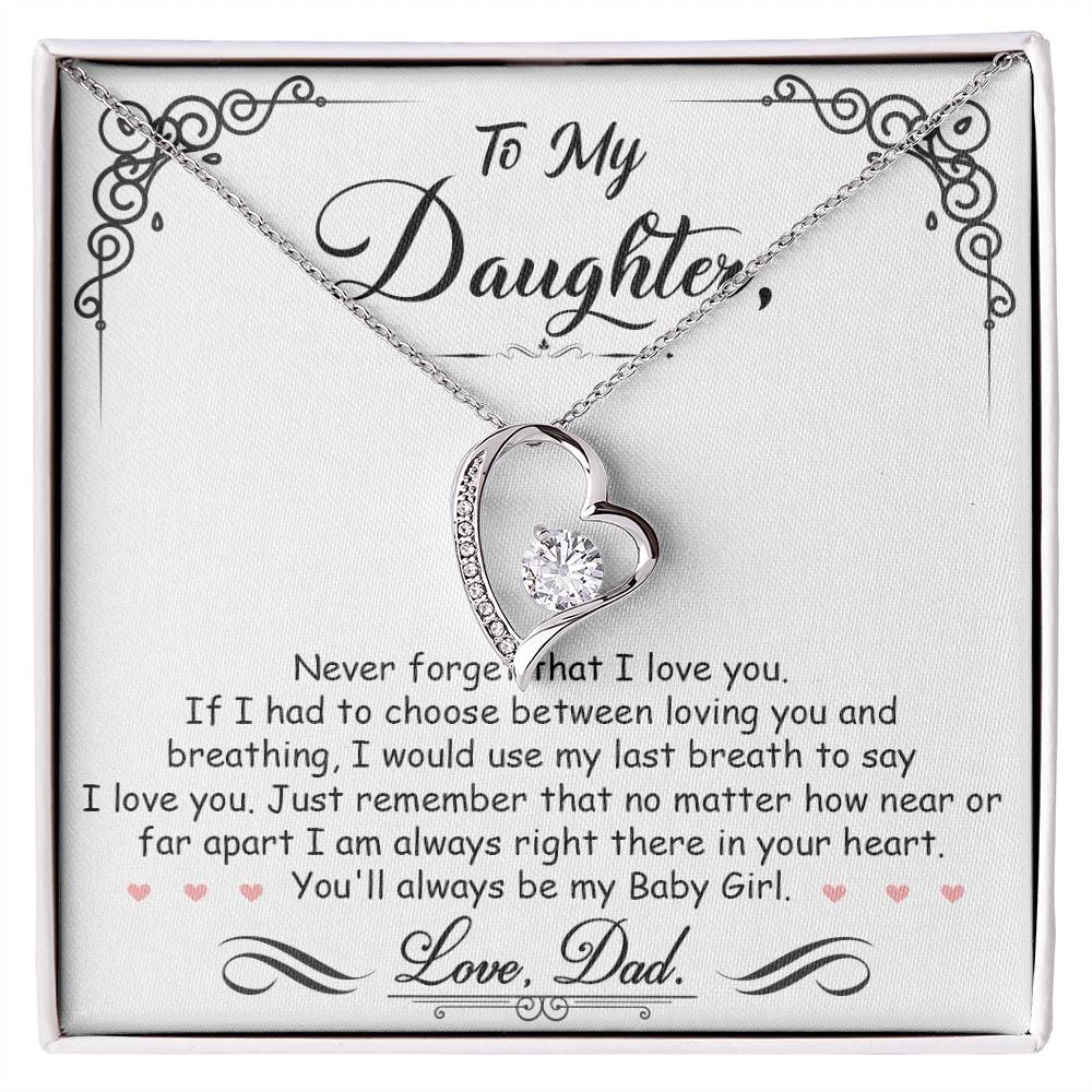 To My Baby Girl – Forever Love Necklace | A Gift She Will Always Treasure