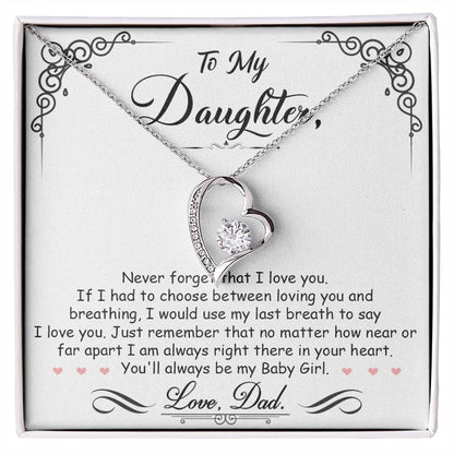 To My Baby Girl – Forever Love Necklace | A Gift She Will Always Treasure