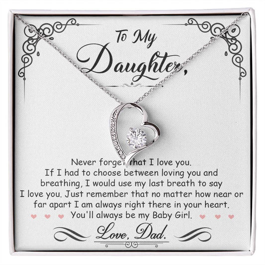 To My Baby Girl – Forever Love Necklace | A Gift She Will Always Treasure