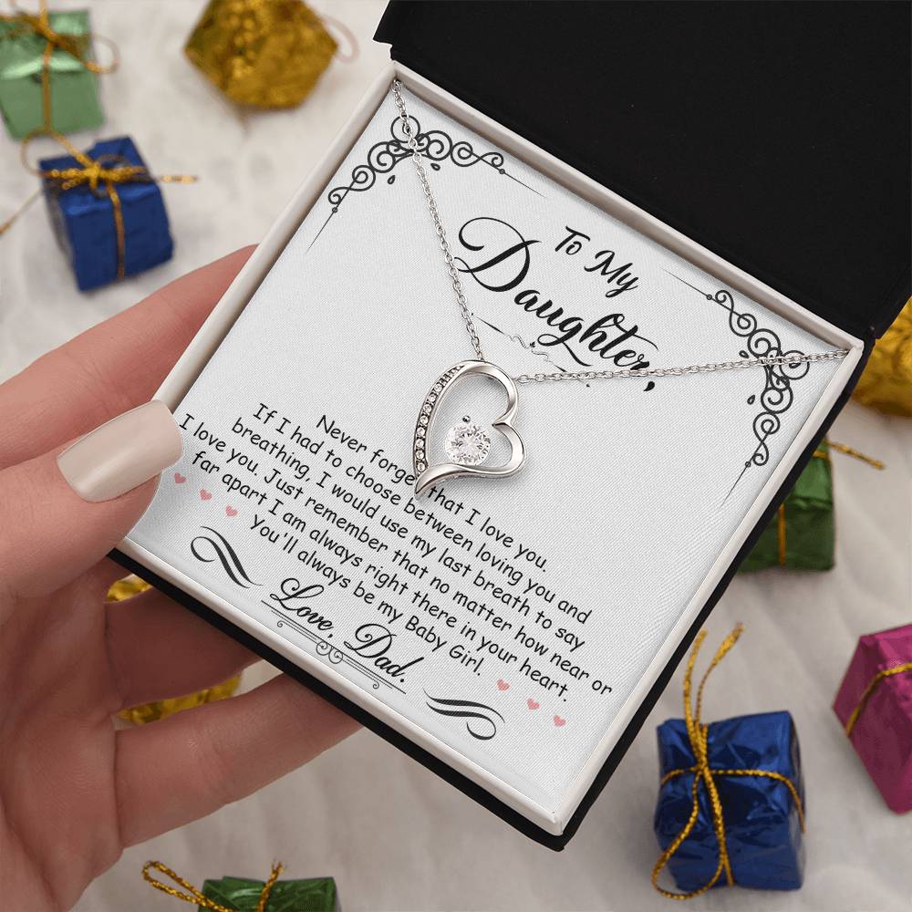 To My Baby Girl – Forever Love Necklace | A Gift She Will Always Treasure