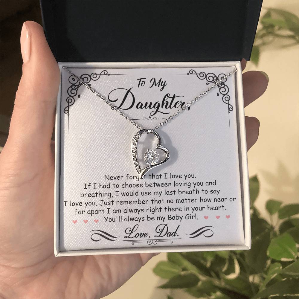 To My Baby Girl – Forever Love Necklace | A Gift She Will Always Treasure
