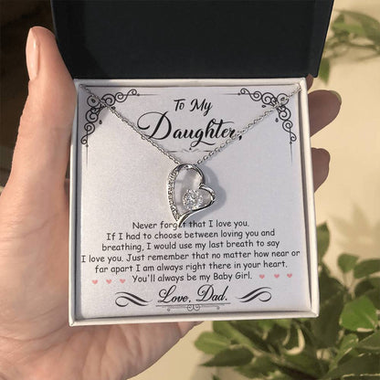 To My Baby Girl – Forever Love Necklace | A Gift She Will Always Treasure