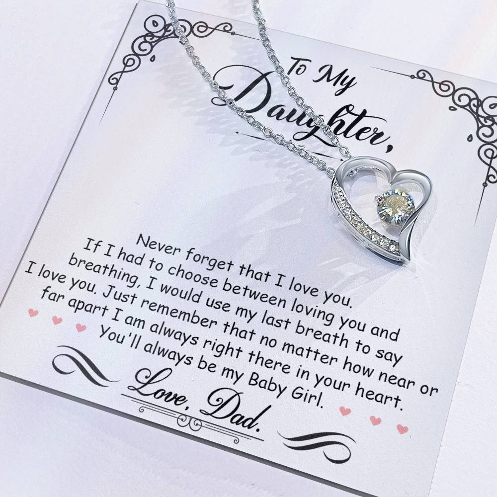 To My Baby Girl – Forever Love Necklace | A Gift She Will Always Treasure