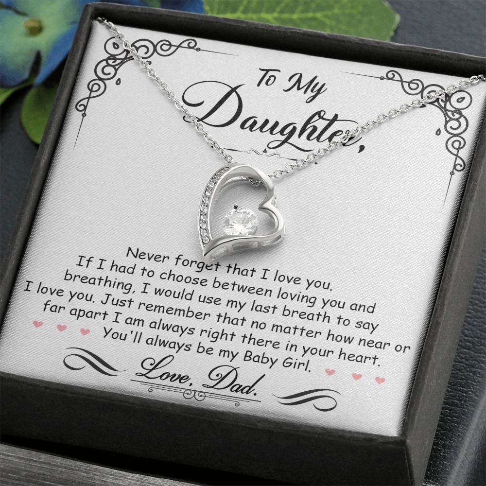 To My Baby Girl – Forever Love Necklace | A Gift She Will Always Treasure