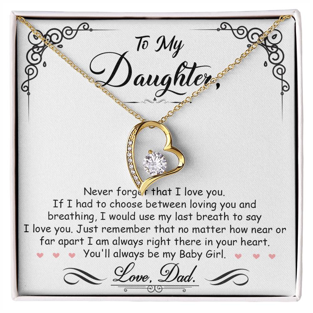 To My Baby Girl – Forever Love Necklace | A Gift She Will Always Treasure