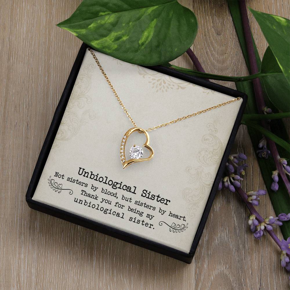 To My Bonus Sister – Forever Love Necklace | A Bond by Heart, Not Blood