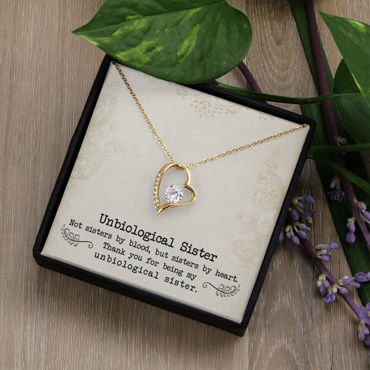 To My Bonus Sister – Forever Love Necklace | A Bond by Heart, Not Blood