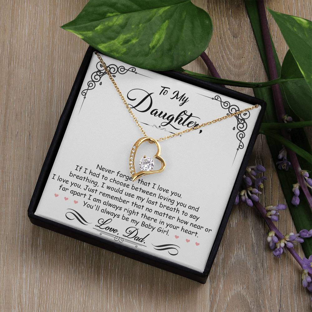 To My Baby Girl – Forever Love Necklace | A Gift She Will Always Treasure