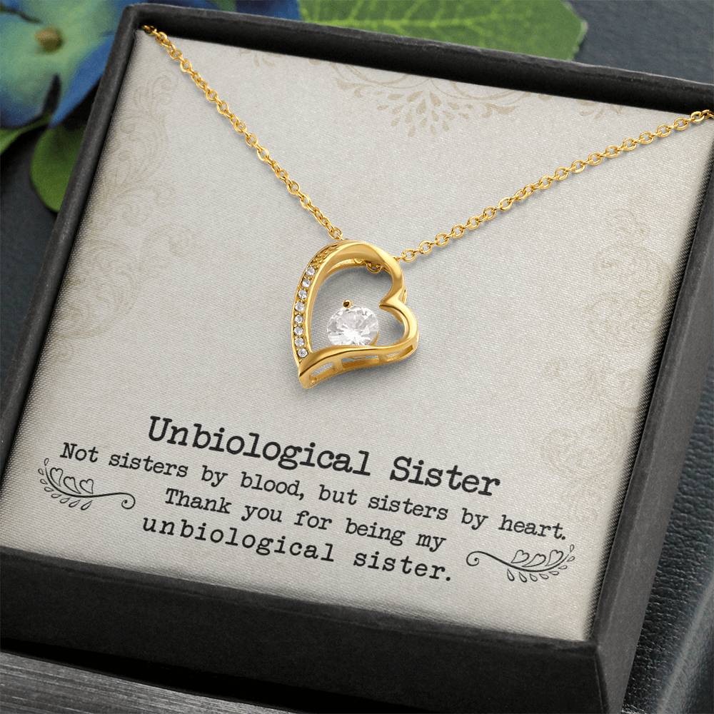 To My Bonus Sister – Forever Love Necklace | A Bond by Heart, Not Blood