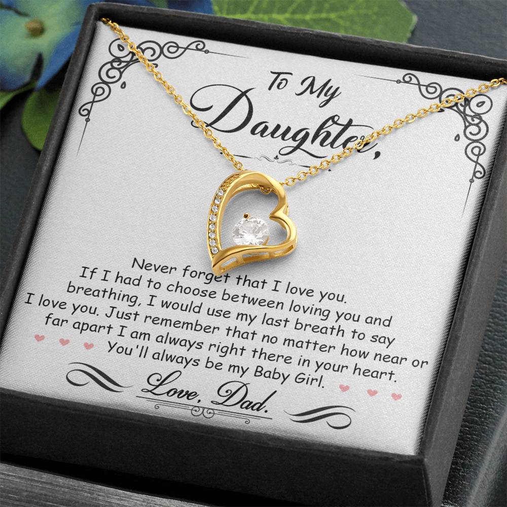 To My Baby Girl – Forever Love Necklace | A Gift She Will Always Treasure