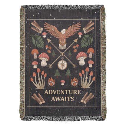 Adventure Awaits - Woven Blanket
