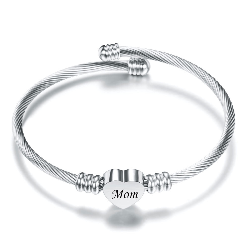 Stainless Steel Braided Bracelets for Mother's Day